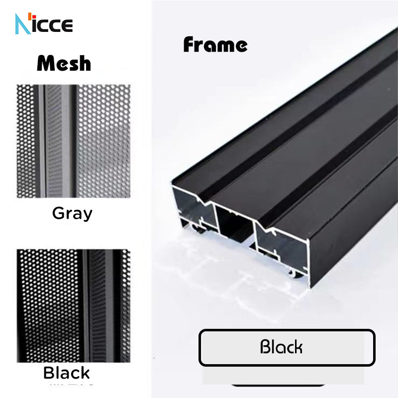 Customize aluminum alloy diamond mesh folding door without punching 5cm width anti-mosquito screen door