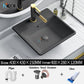 Nordic home outdoor mud gray ceramic counter basin toilet square large size bathroom simple matte porcelain sink