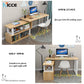 Home Multifunctional Desktop Computer Desk Integrated Rotatable Simple Bedroom Corner L-Shaped Desk Storage Bookcase