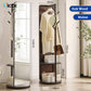 Nordic luxury Multifunctional mirror cabinet floor-standing rotatable pull-out storage makeup full-body mirror cabinet