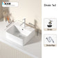 Nordic simple white ceramic basin countertop bathroom basen outdoor sink