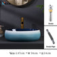 Retro luxury gradient color bathroom countertop basin square toilet ceramic art sink with faucet