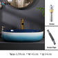 Retro luxury gradient color bathroom countertop basin square toilet ceramic art sink with faucet