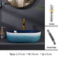 Retro luxury gradient color bathroom countertop basin square toilet ceramic art sink with faucet