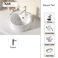 Nordic simple white ceramic basin countertop bathroom basen outdoor sink