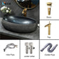 Home Retro simple Chinese ceramic basin toilet Creative stone thread porcelain outdoor balcony countertop basin art bathroom sink tap set