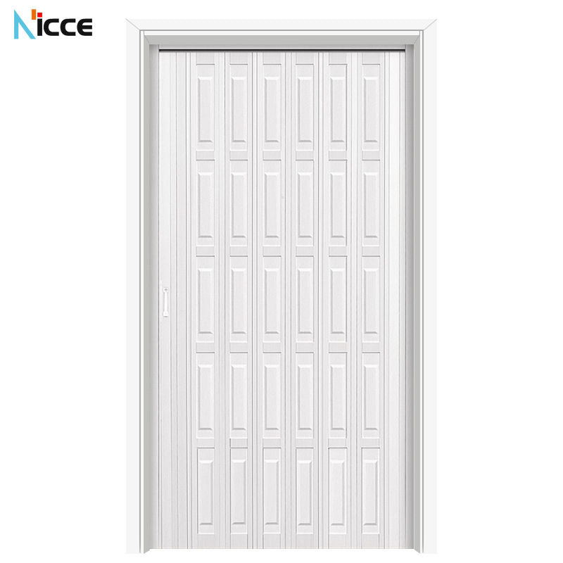 Customize Home sliding door bathroom PVC folding door kitchen room aluminum alloy slide rail multi-function partition