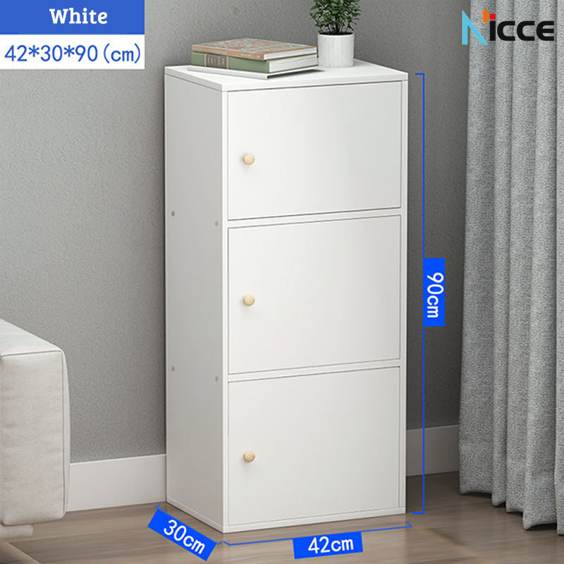 Household simple door locker floor-to-ceiling 30cm deep living room storage cabinet study economical bookcase office with lock file kabinet