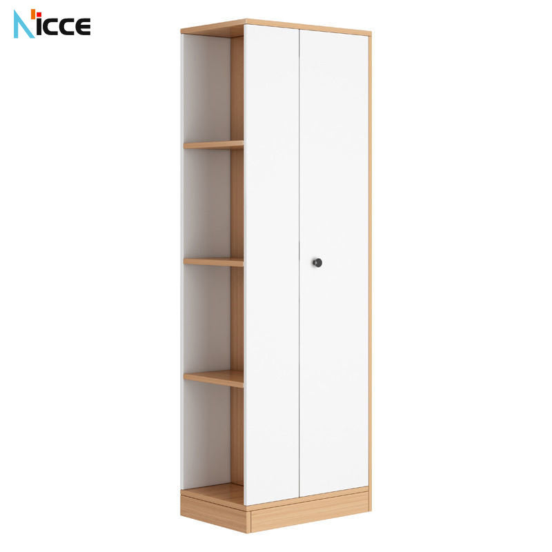 Home multifunctional wardrobe organiser simple MDF bedroom small apartment with clothes drying area corner cabinet study storage book shelf 2 door wardrobe suite for kids