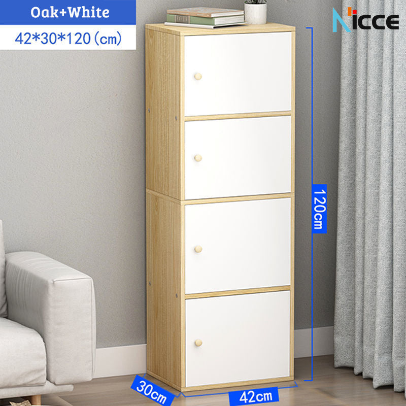 Household simple door locker floor-to-ceiling 30cm deep living room storage cabinet study economical bookcase office with lock file kabinet