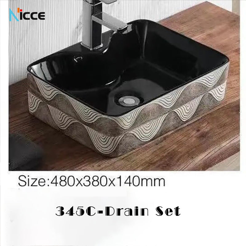 Home Chinese style bathroom basin retro simple ceramic toilet basen