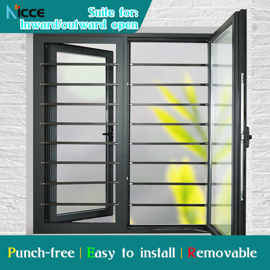 Home windows perforation-free protective fence high-rise balcony child safety invisible anti-theft window grill