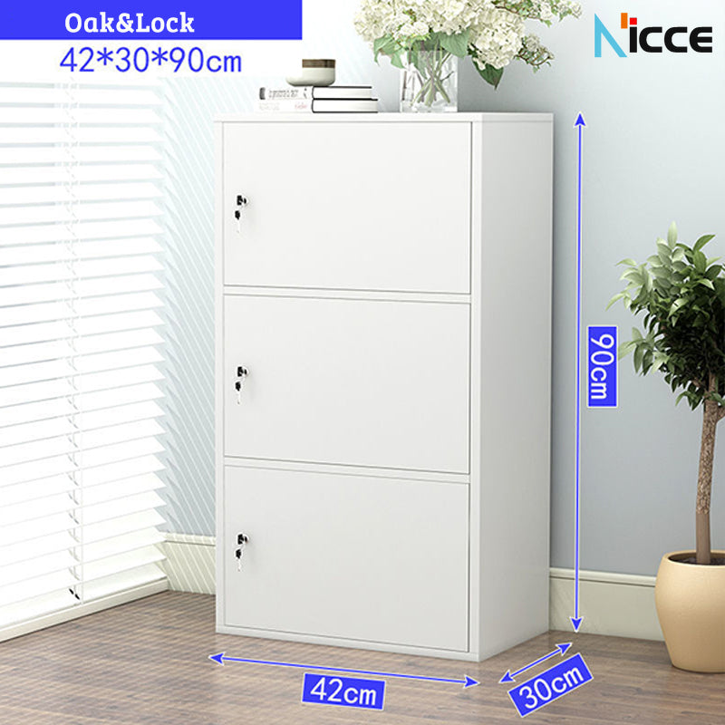 Household simple door locker floor-to-ceiling 30cm deep living room storage cabinet study economical bookcase office with lock file kabinet