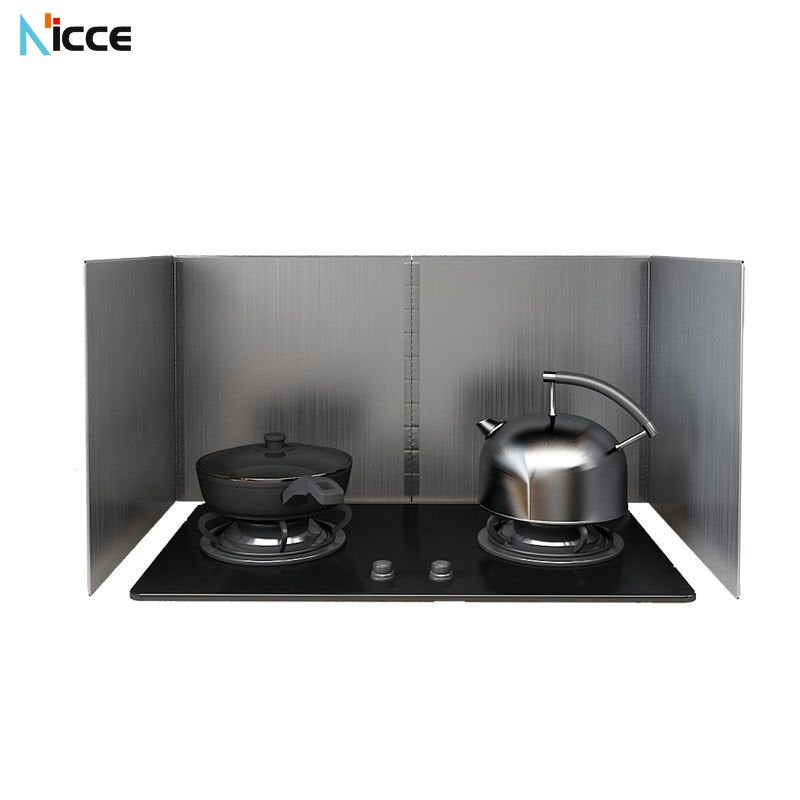 Customize kitchen stainless steel oil baffle thickened 0.6mm splash-proof waterproof anti-rust heat insulation board range hood high temperature shield