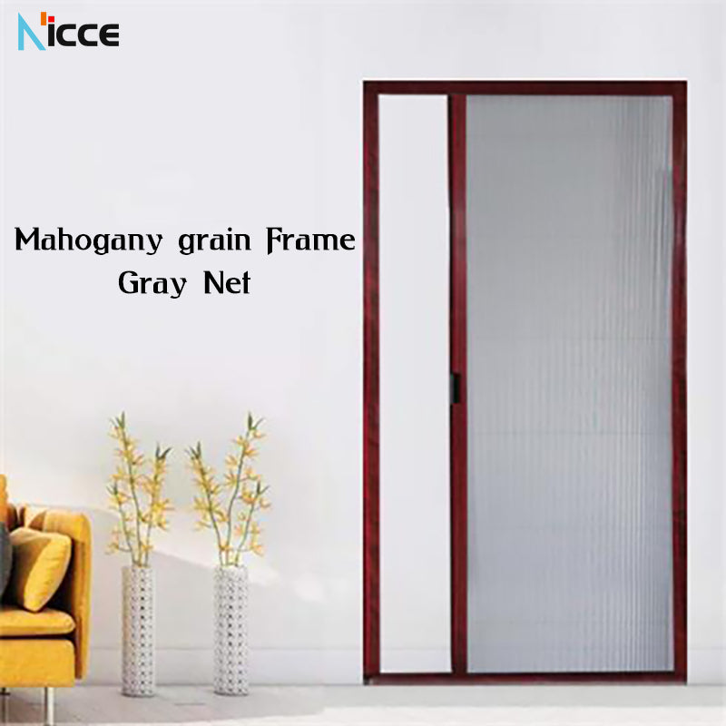 Customized household aluminum alloy screen door folding door invisible retractable aluminum frame screen window creative door curtain