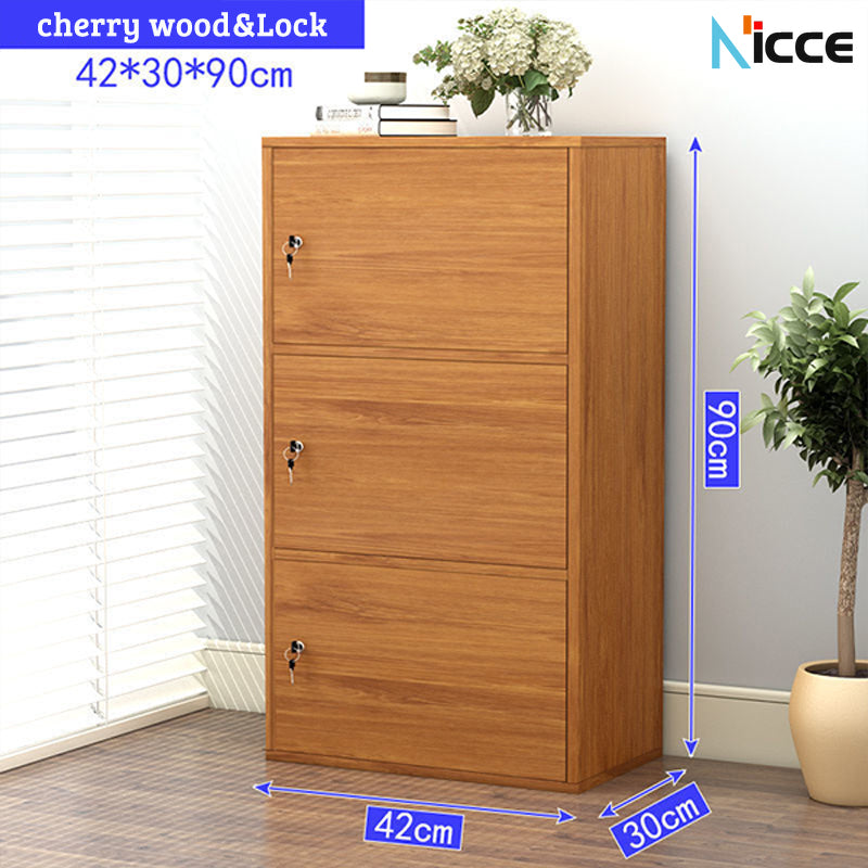 Household simple door locker floor-to-ceiling 30cm deep living room storage cabinet study economical bookcase office with lock file kabinet