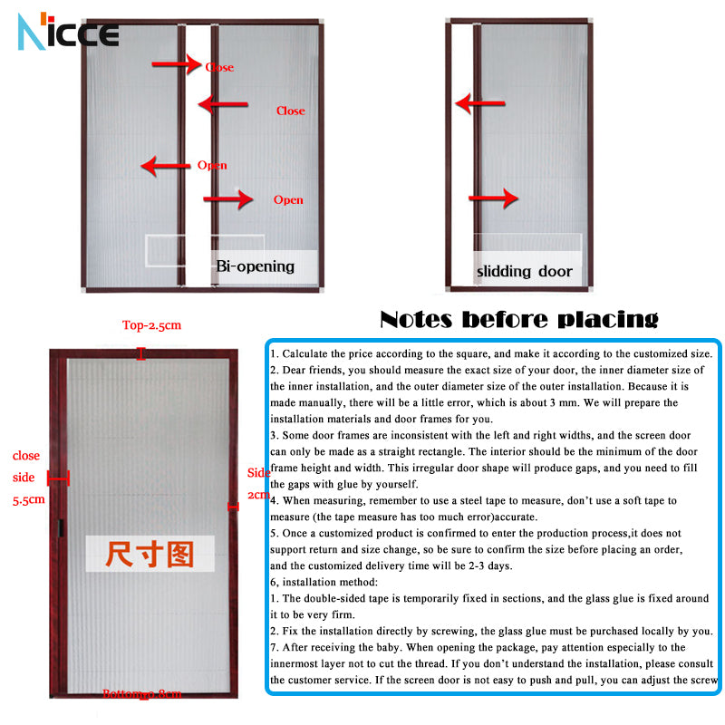 Customized household aluminum alloy screen door folding door invisible retractable aluminum frame screen window creative door curtain