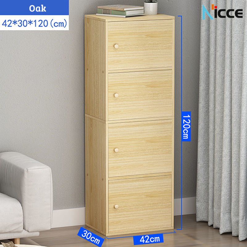 Household simple door locker floor-to-ceiling 30cm deep living room storage cabinet study economical bookcase office with lock file kabinet