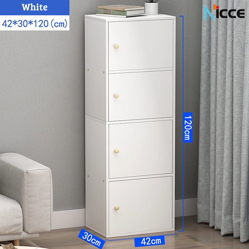 Household simple door locker floor-to-ceiling 30cm deep living room storage cabinet study economical bookcase office with lock file kabinet