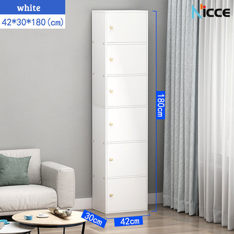 Household simple door locker floor-to-ceiling 30cm deep living room storage cabinet study economical bookcase office with lock file kabinet