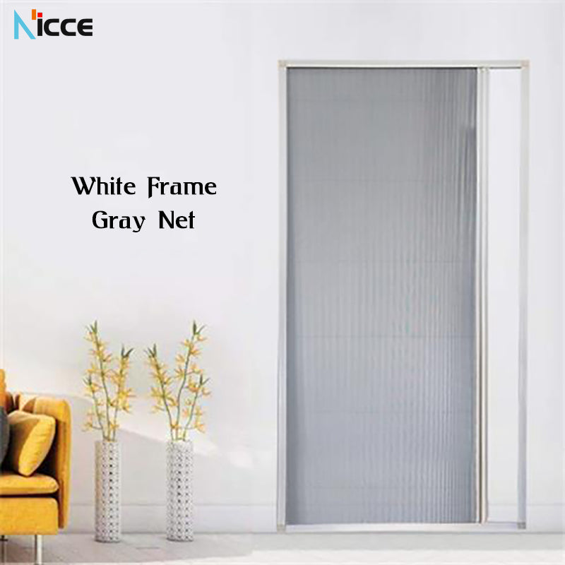 Customized household aluminum alloy screen door folding door invisible retractable aluminum frame screen window creative door curtain