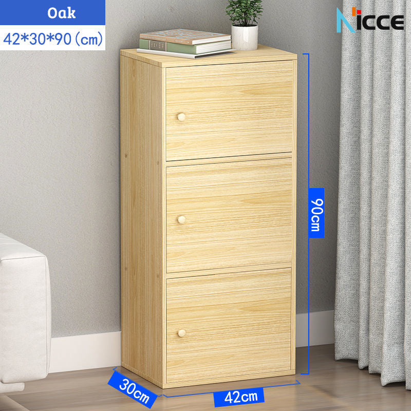 Household simple door locker floor-to-ceiling 30cm deep living room storage cabinet study economical bookcase office with lock file kabinet