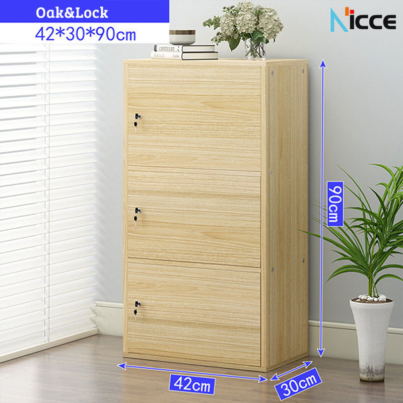 Household simple door locker floor-to-ceiling 30cm deep living room storage cabinet study economical bookcase office with lock file kabinet