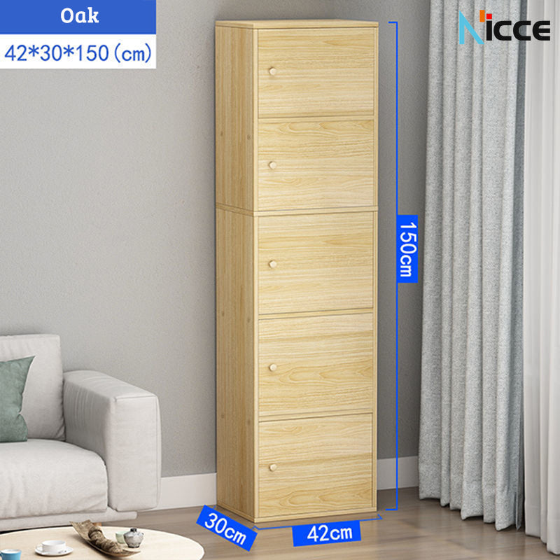 Household simple door locker floor-to-ceiling 30cm deep living room storage cabinet study economical bookcase office with lock file kabinet