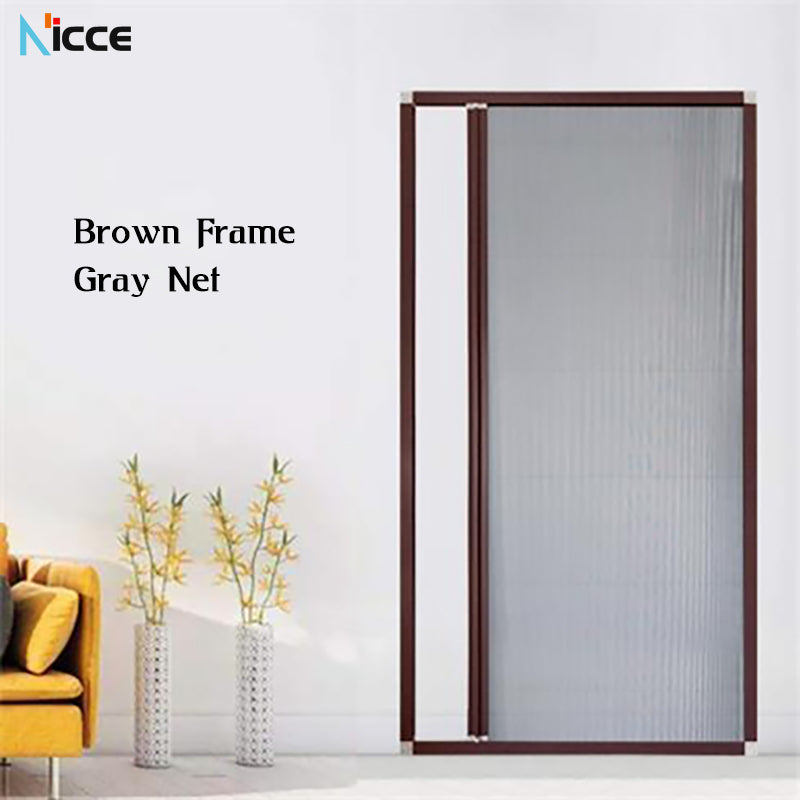 Customized household aluminum alloy screen door folding door invisible retractable aluminum frame screen window creative door curtain