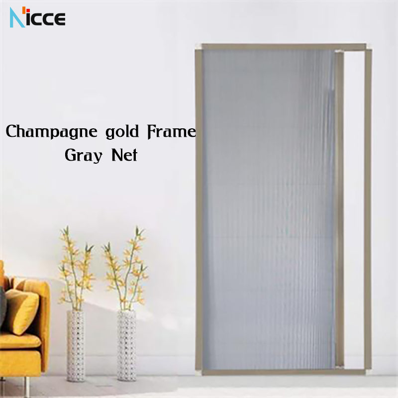 Customized household aluminum alloy screen door folding door invisible retractable aluminum frame screen window creative door curtain