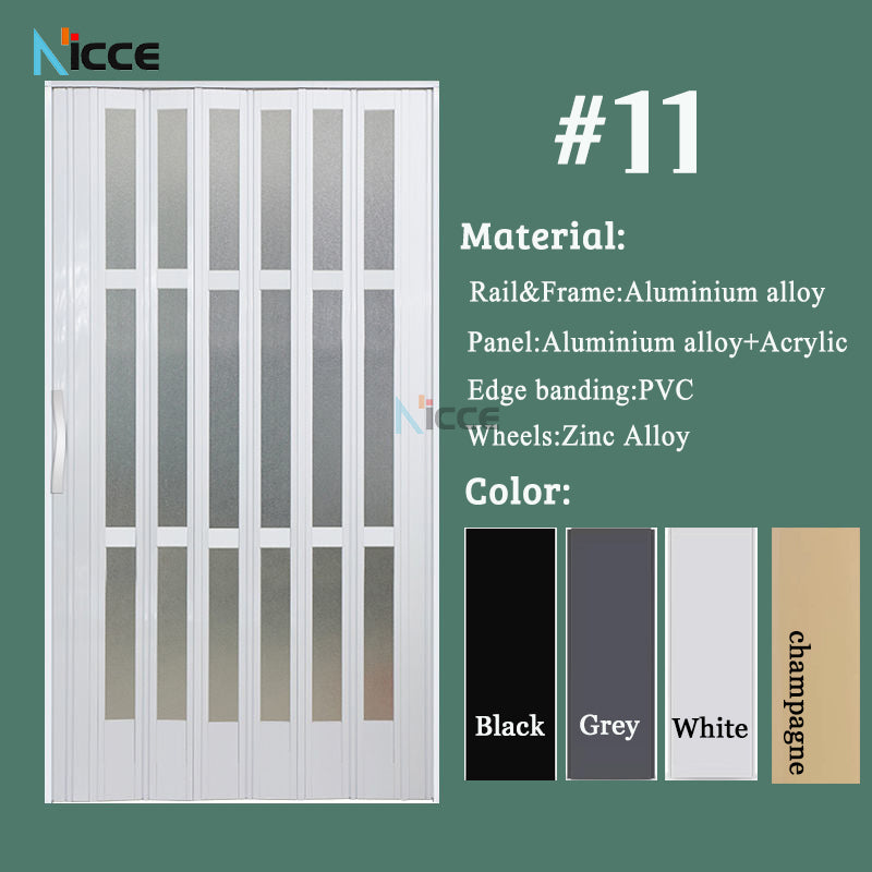 Customize aluminum alloy folding door thickened 15cm panel metal door shop balcony door waterproof fireproof rustproof heat insulation without bottom rail durable metal pintu