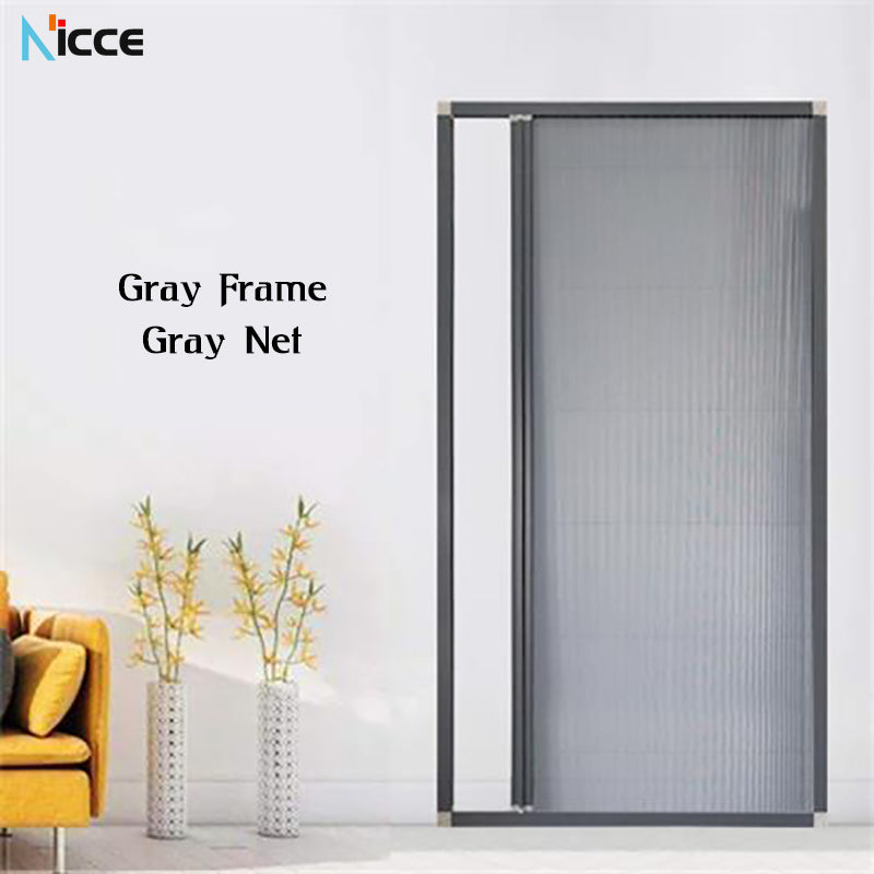 Customized household aluminum alloy screen door folding door invisible retractable aluminum frame screen window creative door curtain