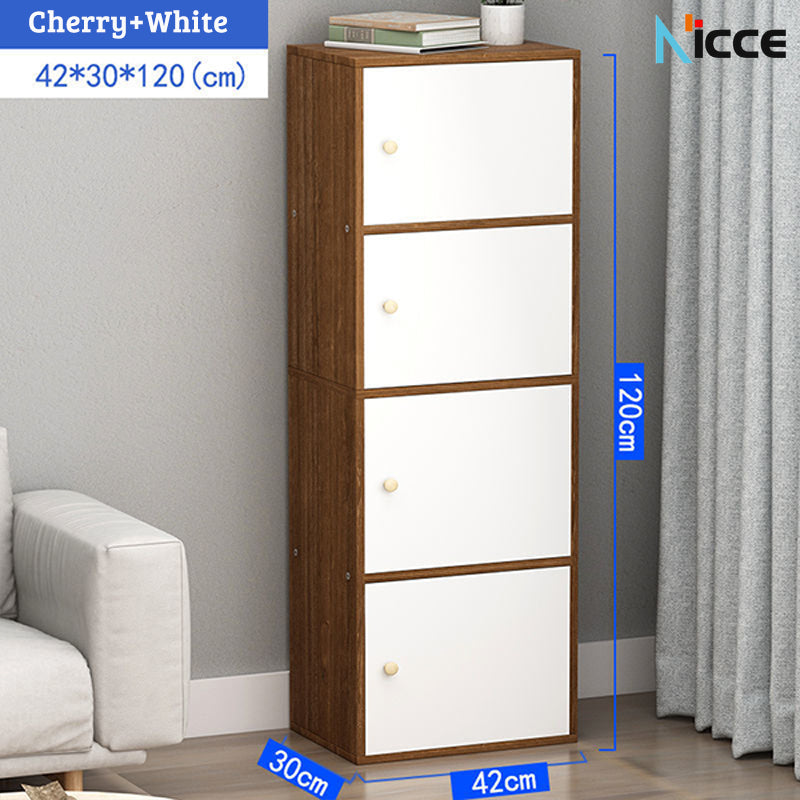 Household simple door locker floor-to-ceiling 30cm deep living room storage cabinet study economical bookcase office with lock file kabinet