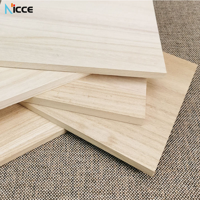 Customized solid wood board paulownia partition board cabinet layered rectangular wall shelf