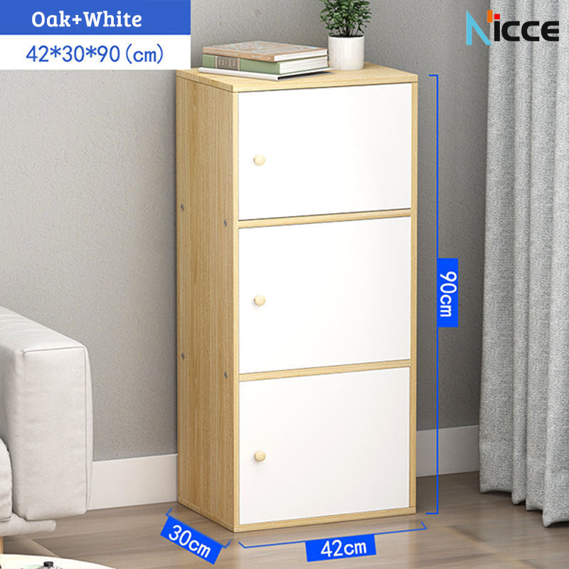 Household simple door locker floor-to-ceiling 30cm deep living room storage cabinet study economical bookcase office with lock file kabinet