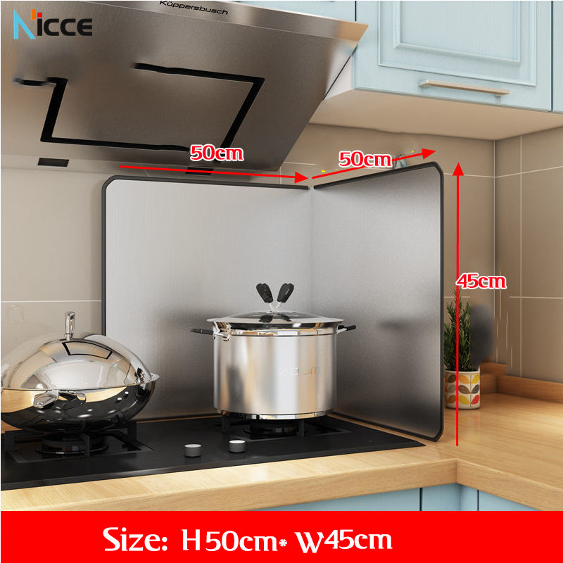 Customized foldable household kitchen stainless steel oil baffle anti-oil pollution fire-resistant high temperature cooktop baffle heat insulation waterproof clapboard