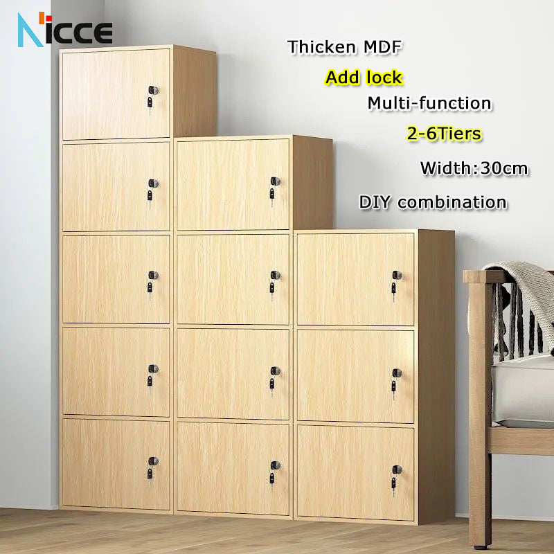 Household simple door locker floor-to-ceiling 30cm deep living room storage cabinet study economical bookcase office with lock file kabinet