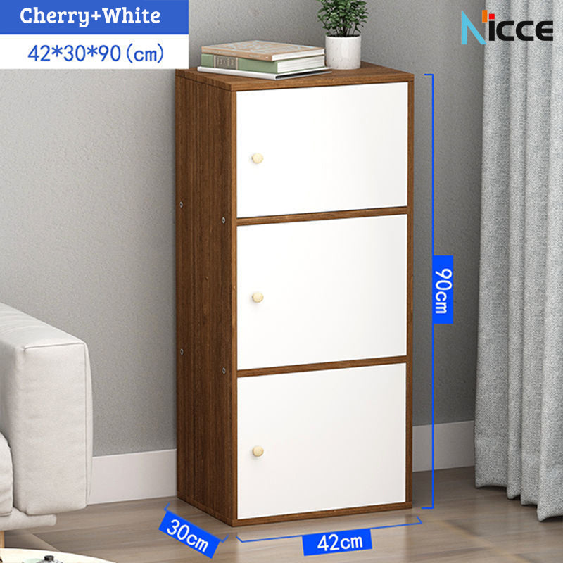 Household simple door locker floor-to-ceiling 30cm deep living room storage cabinet study economical bookcase office with lock file kabinet